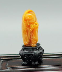 藏品64 中國工藝美術大師林發述雕黃金黃田黃彌勒擺件